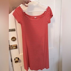 Small orange striped Old Navy dress.